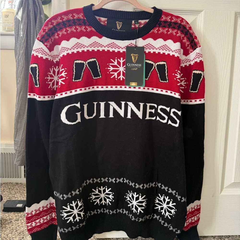 Official Guinness Holiday Sweater NWT